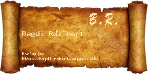 Bagdi Róbert névjegykártya