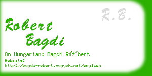 robert bagdi business card